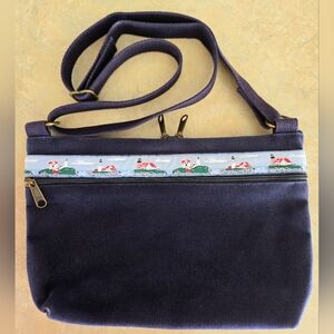 ⛵️ My Maine Bag Navy Canvas Purse With Shoulder Strap & Lighthouse Embroidery ⛵️